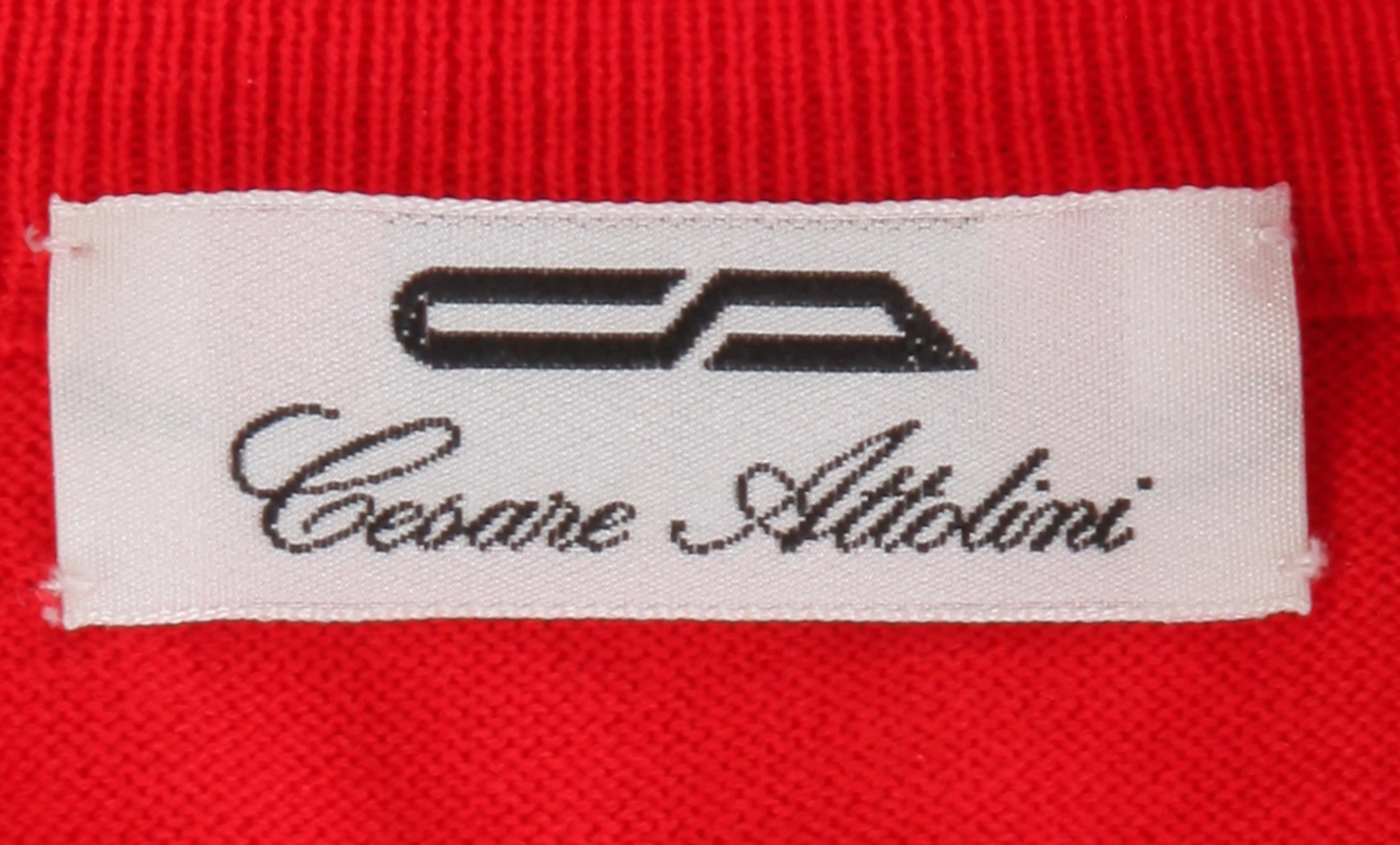 Cesare Attolini Red V-Neck Sweater