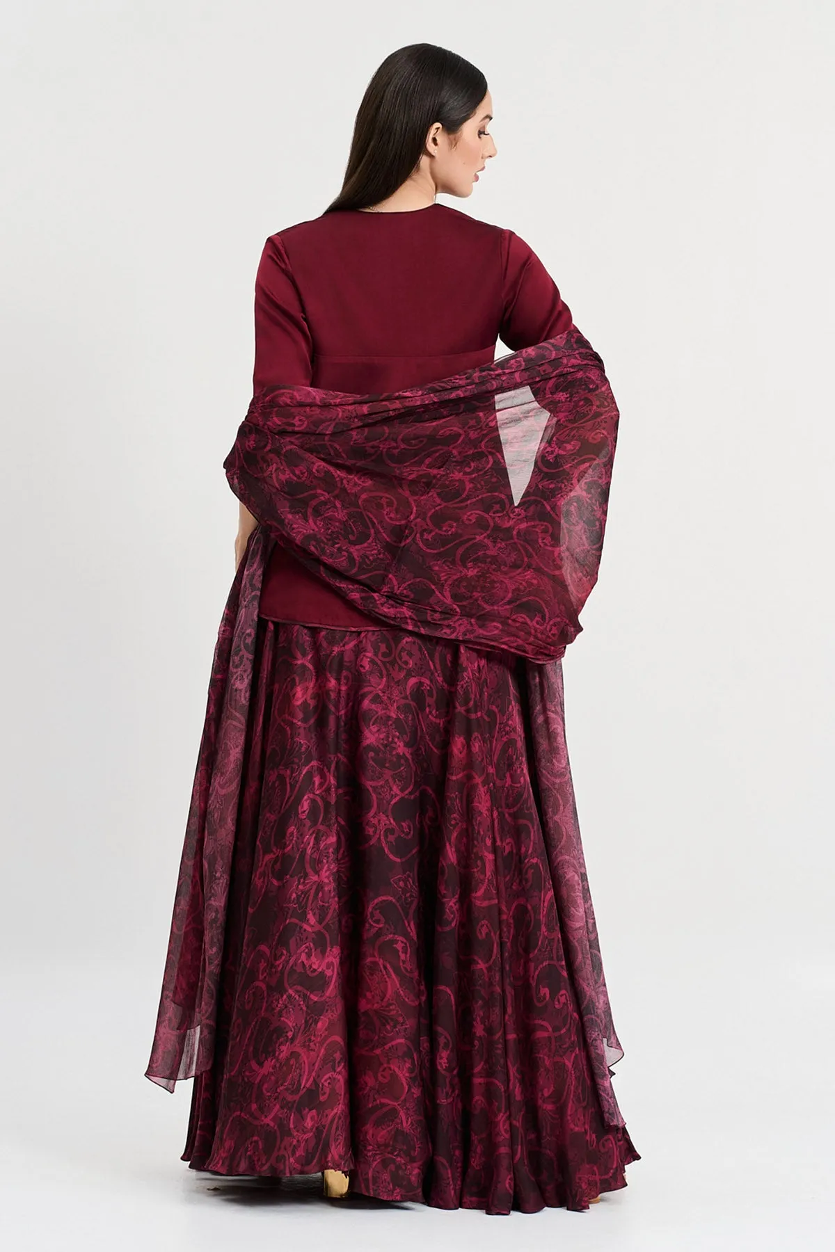 Cherry Viscose High-Low Top