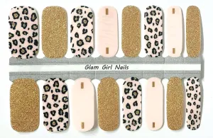Chic Leopard Sparkle Nail Wraps