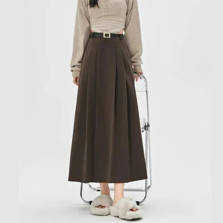 Chic Vintage High Waist Casual Skirt for Women