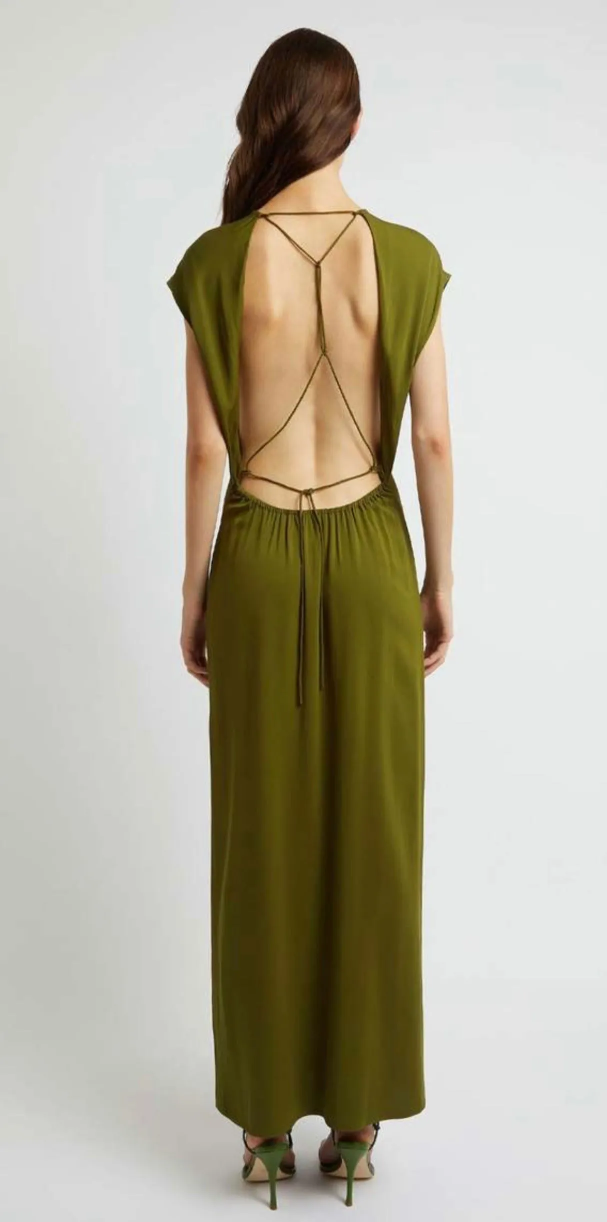 CHRISTOPHER ESBER AULENTI COLUMN SHIRT DRESS - MOSS