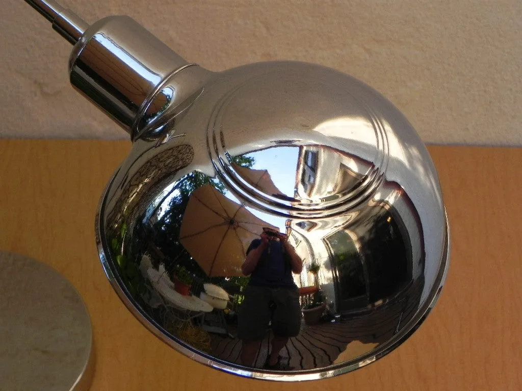 Chrome Adjustable Industrial Chic Desk Lamp with 2-way Dimmer