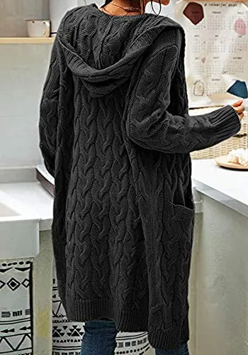 Chunky Hooded Cardigan Sweater