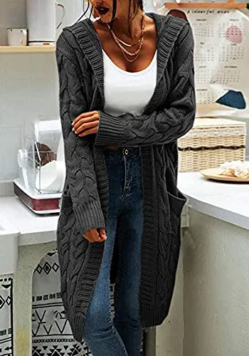 Chunky Hooded Cardigan Sweater