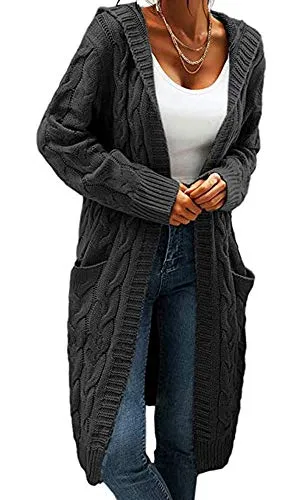 Chunky Hooded Cardigan Sweater