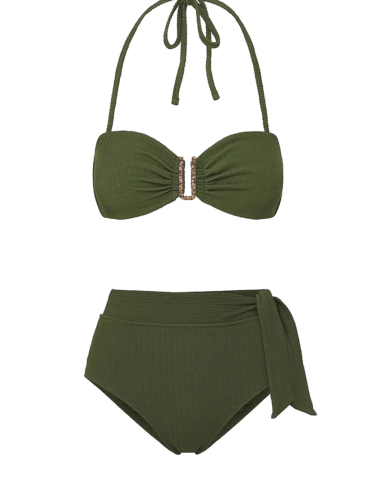 Cindy-Side Tie High Waist Bikini