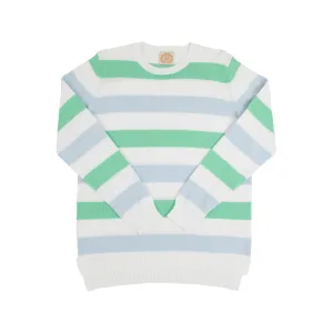 Cissy Sweater (Women's) - Buckhead Blue, Worth Avenue White, and Grace Bay Green Stripe