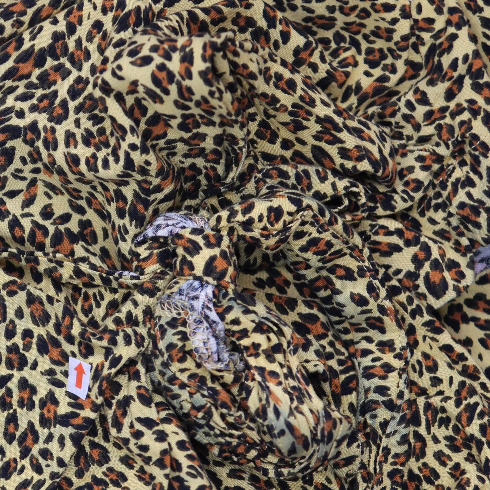 City Chic Womens Lightweight Wrap Button Up Dress Cheetah Animal Brown M