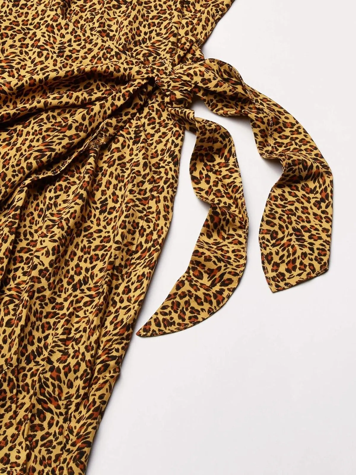 City Chic Womens Lightweight Wrap Button Up Dress Cheetah Animal Brown M