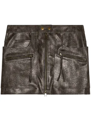 Claudine faux leather mini skirt