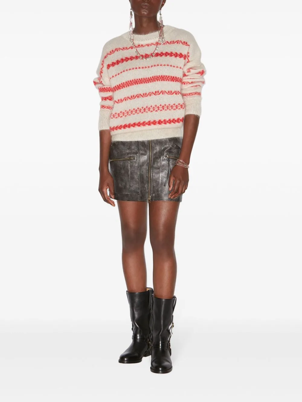 Claudine faux leather mini skirt