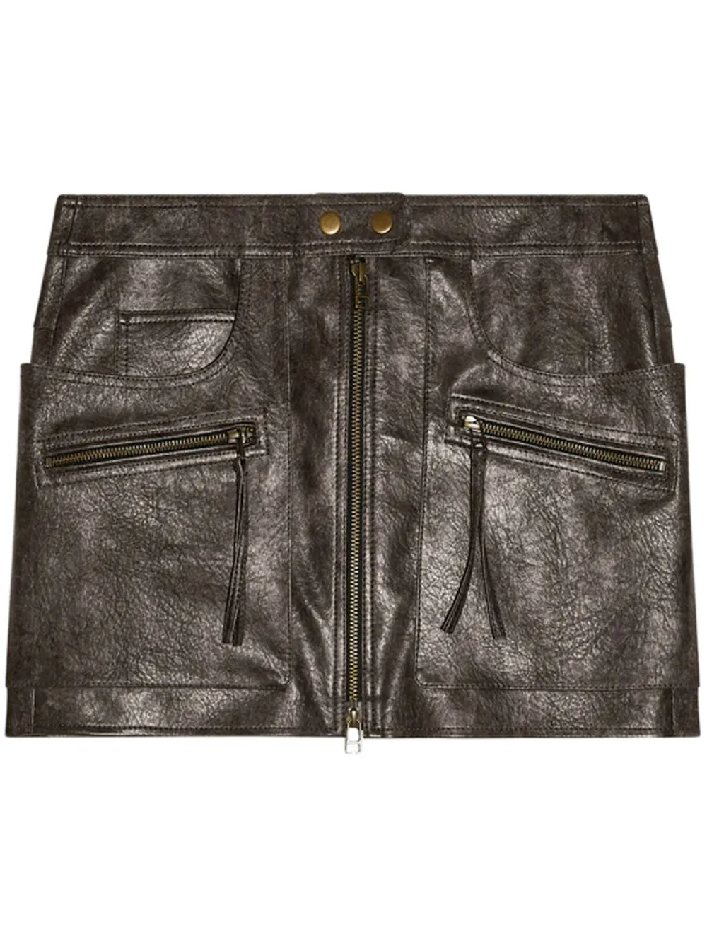 Claudine faux leather mini skirt
