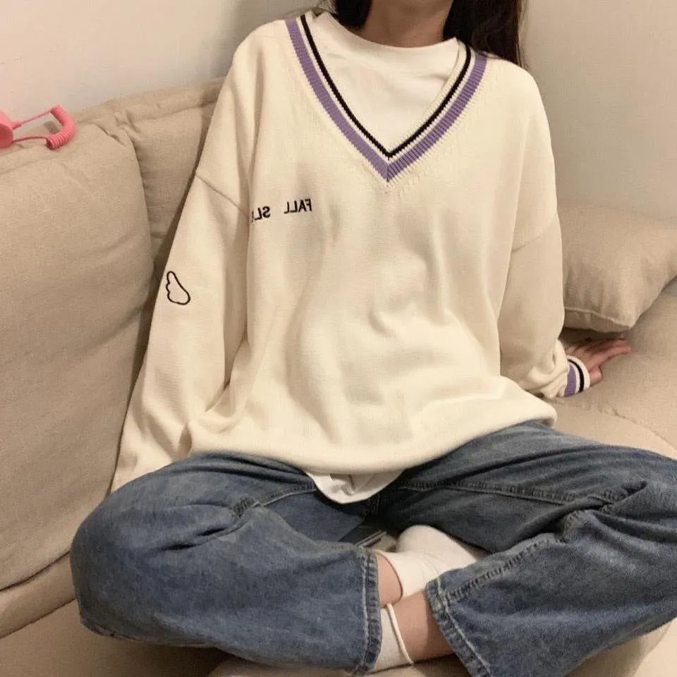 College V-Neck Sweater