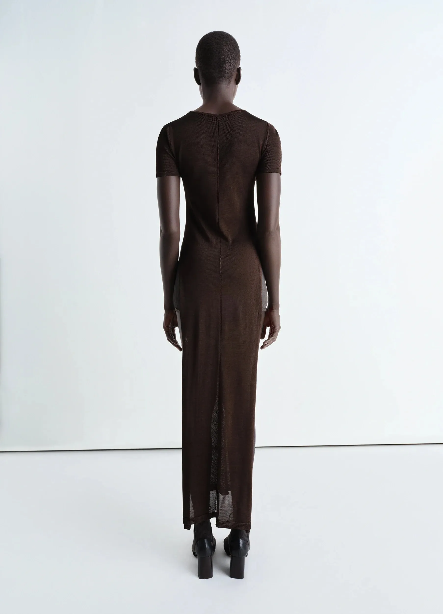 COLUMN DRESS WITH SLITS