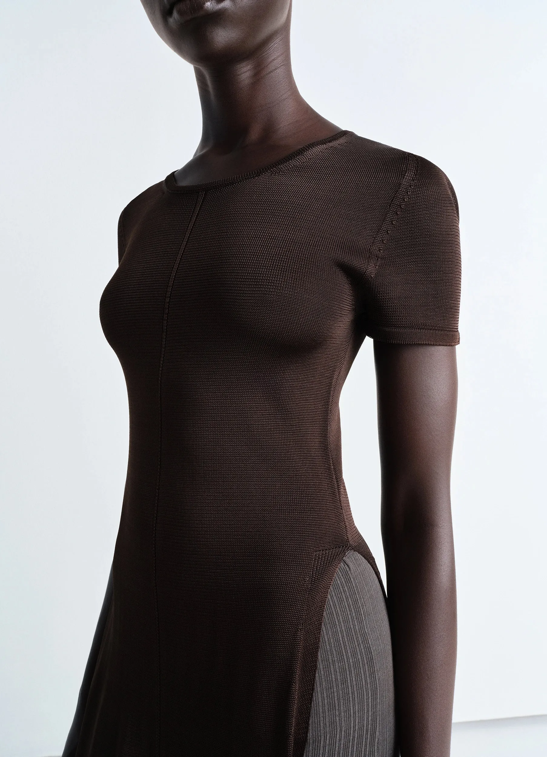 COLUMN DRESS WITH SLITS