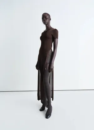 COLUMN DRESS WITH SLITS