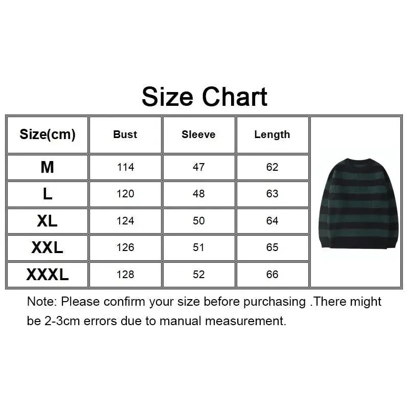 Comfortable Autumn Winter Knitted Striped Sweater Women Casual Oversized Pullovers Sweaters Loose Warm Jumper Streetwear Teen Knitwear