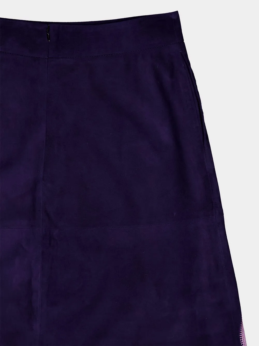 Corvus Embroidered Suede Skirt