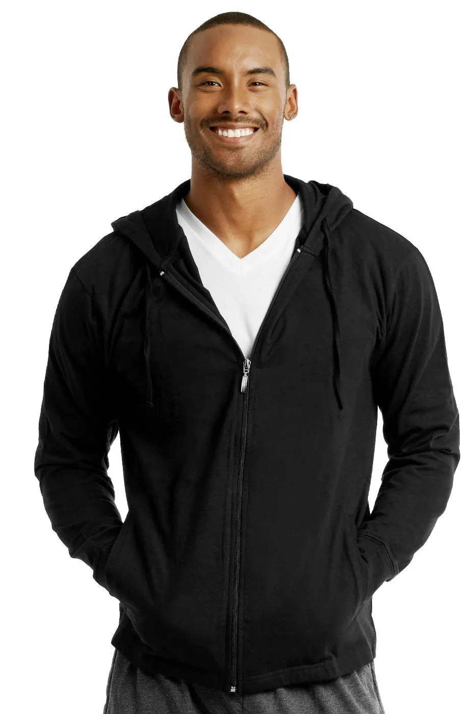 Cotton Jersey Hoodie Jacket for Men