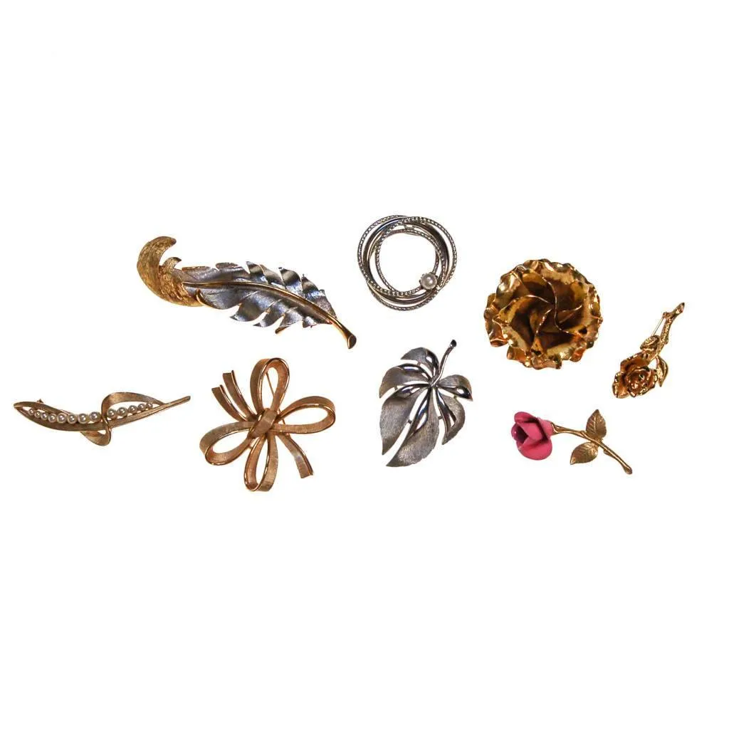 Crown Trfari Large Gold Bow Brooch