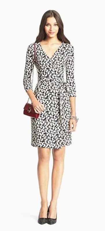 (D) Express knit Zebra Print Wrap Dress