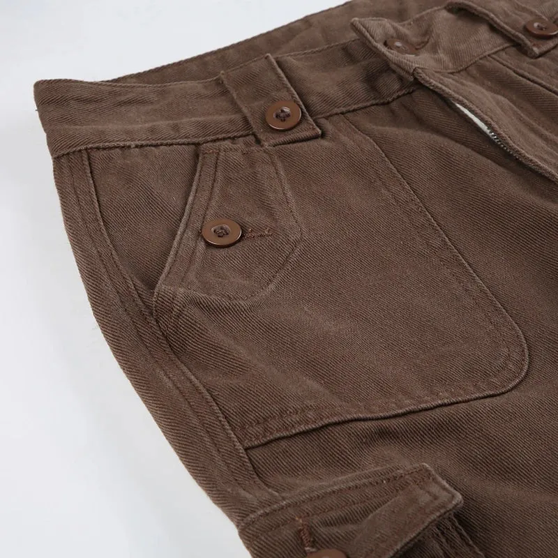 Dark Brown Low Rise Flare Jeans