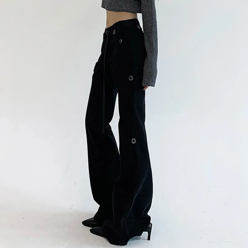 Dark Brown Low Rise Flare Jeans
