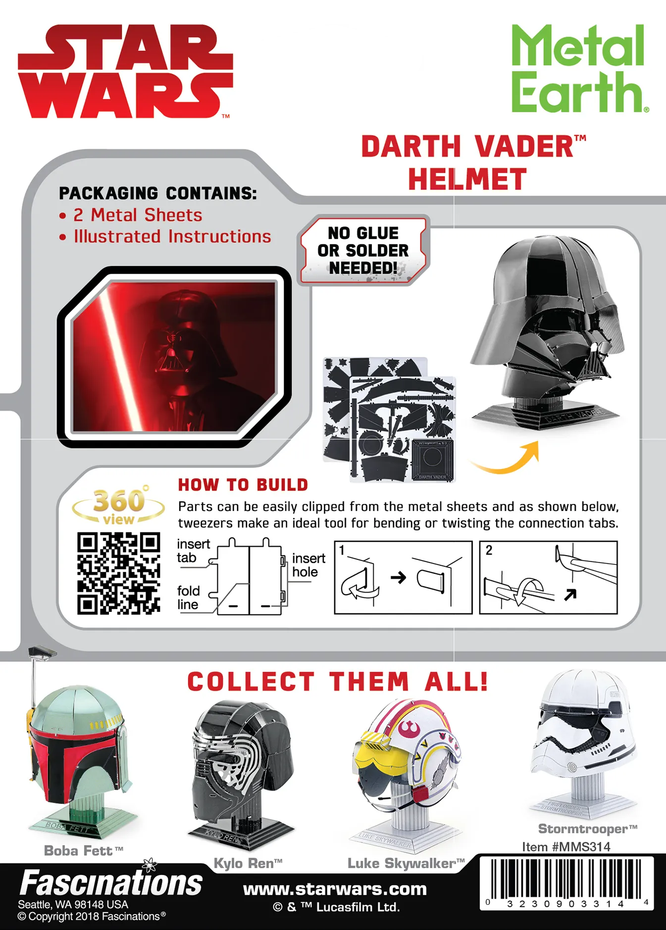 Darth Vader - Helmet Collection - Metal Earth