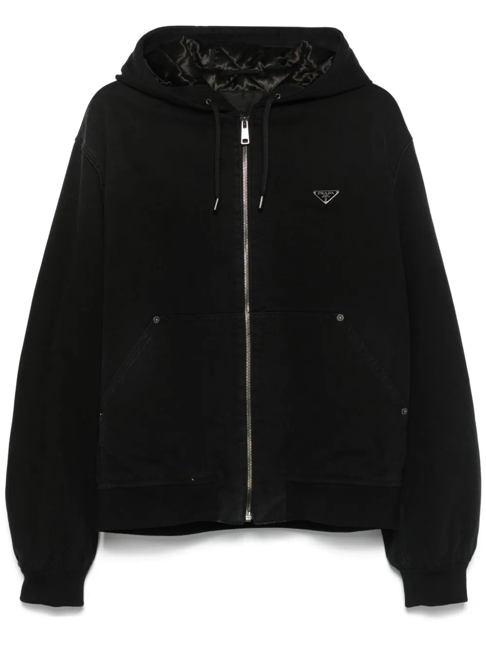 Denim hooded jacket
