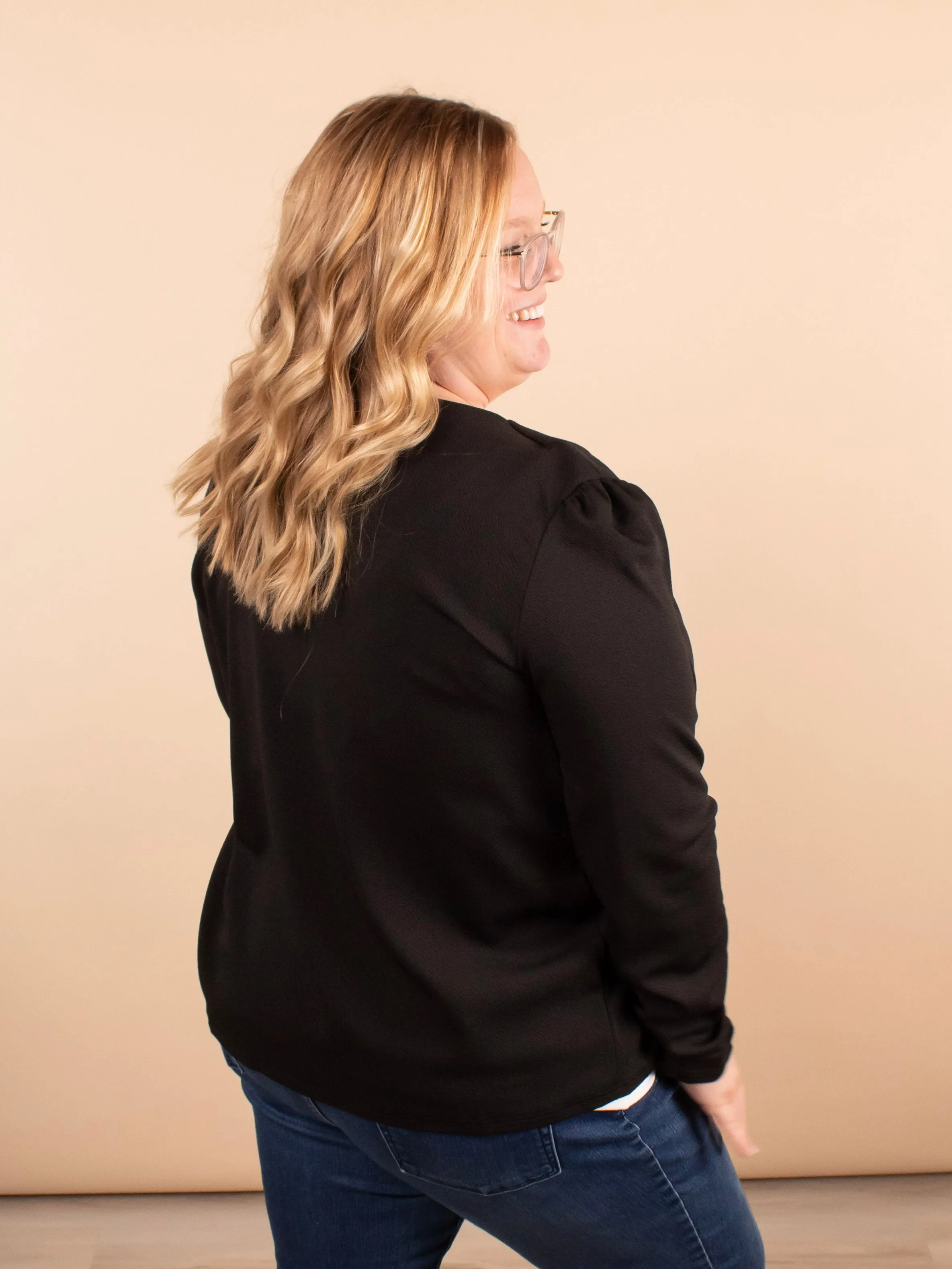 Desiree Black Relaxed Blazer