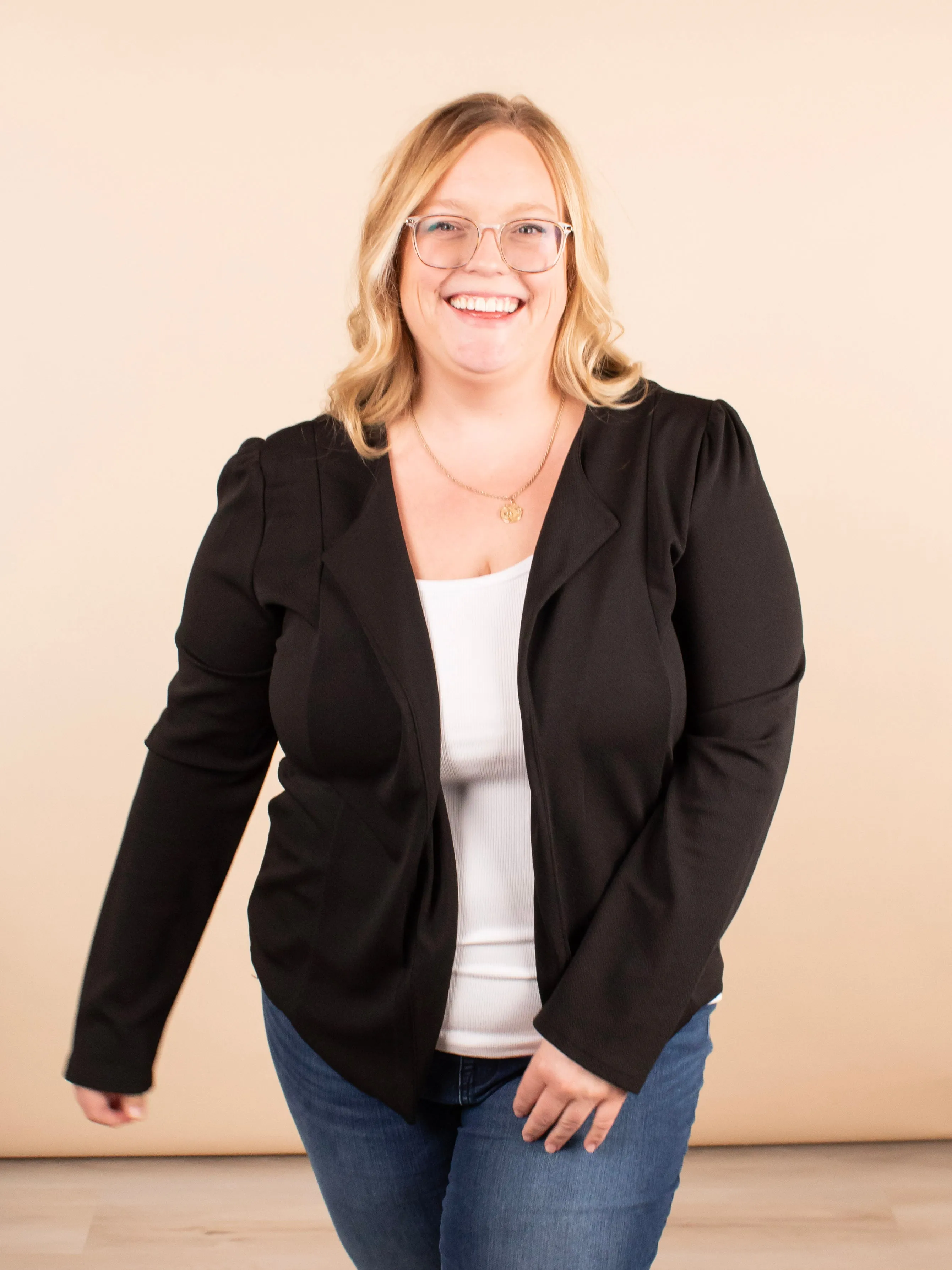 Desiree Black Relaxed Blazer