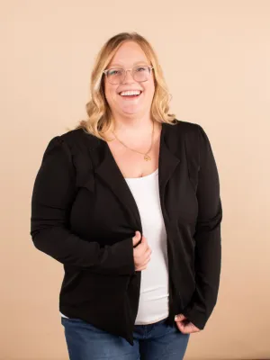 Desiree Black Relaxed Blazer