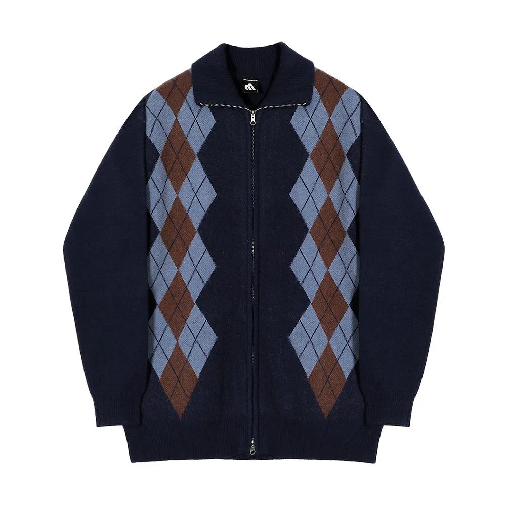 Diamond Lattice Knit Cardigan