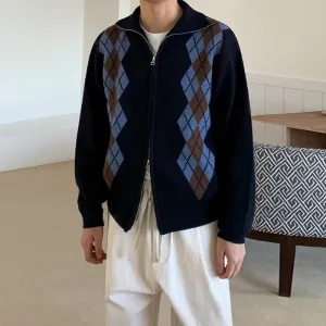 Diamond Lattice Knit Cardigan