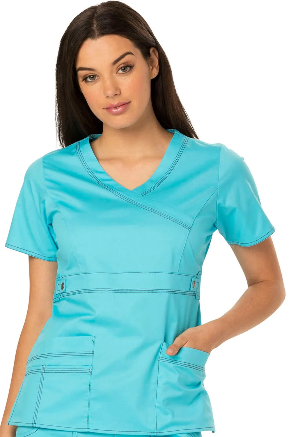 Dickies Scrub Top Gen Flex Mock Wrap Clearance