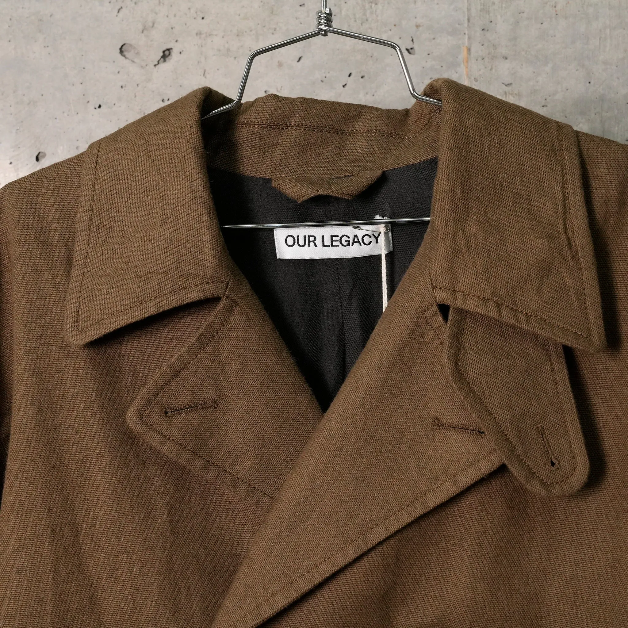 DISPATCH PEACOAT / TOBACCO DRAPING CANVAS