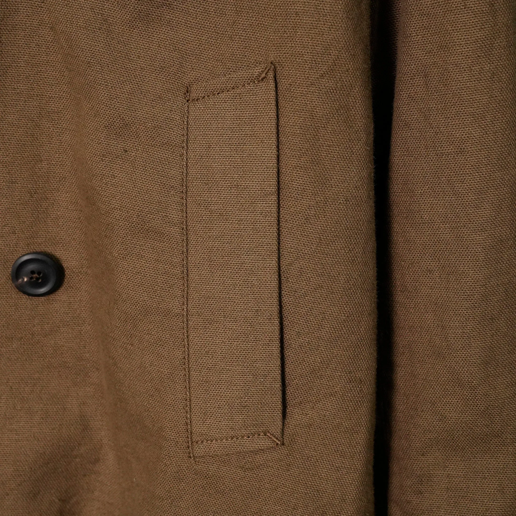 DISPATCH PEACOAT / TOBACCO DRAPING CANVAS