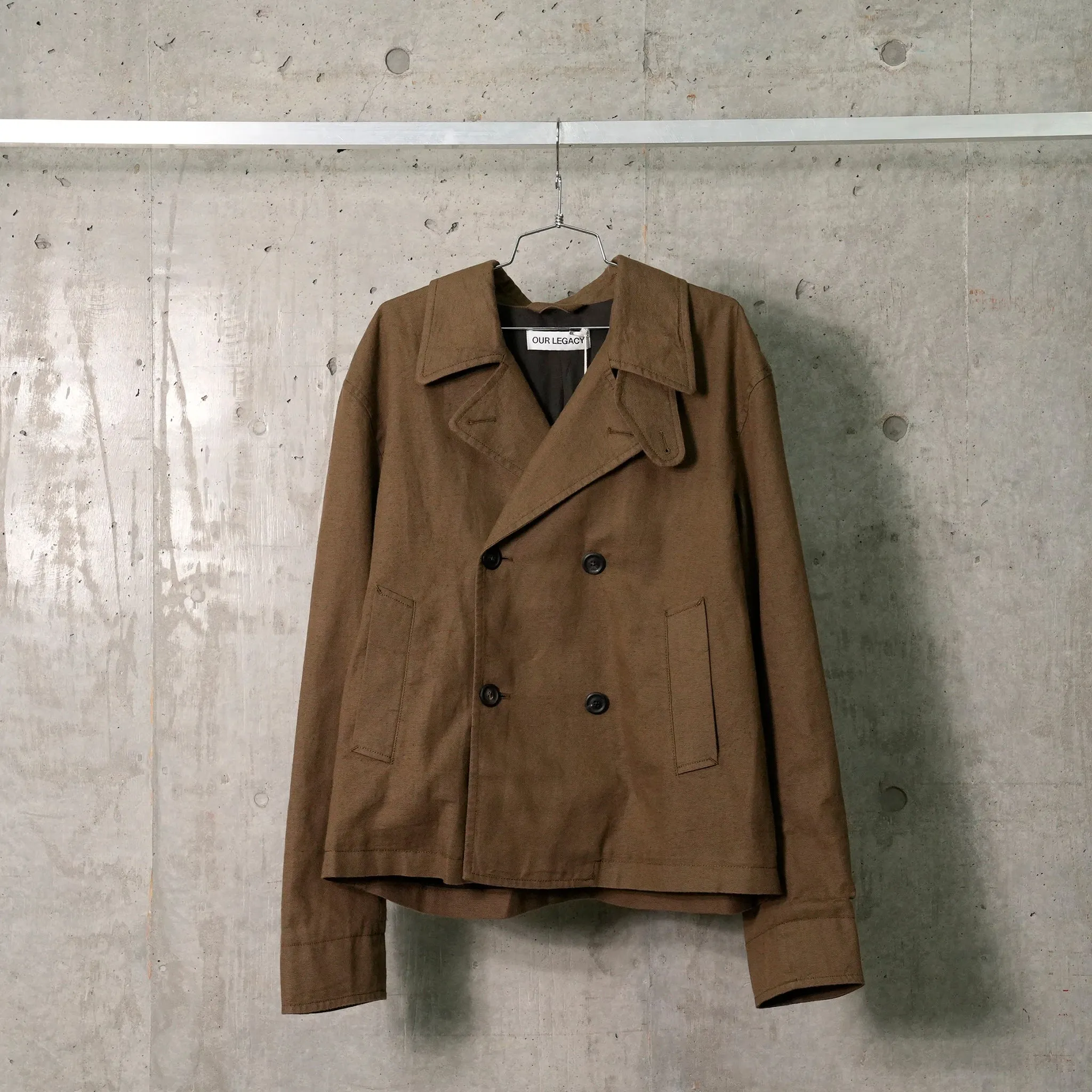 DISPATCH PEACOAT / TOBACCO DRAPING CANVAS