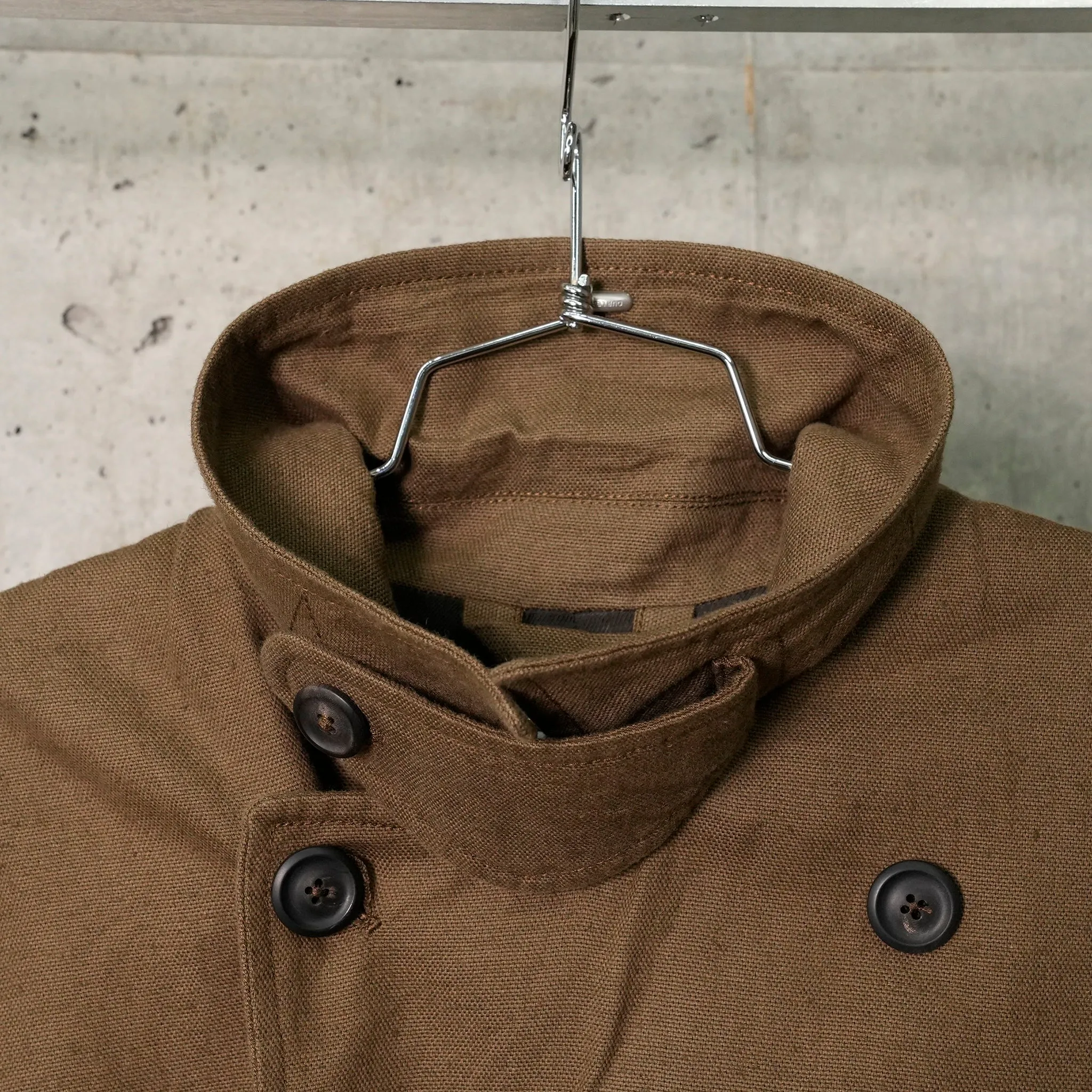 DISPATCH PEACOAT / TOBACCO DRAPING CANVAS