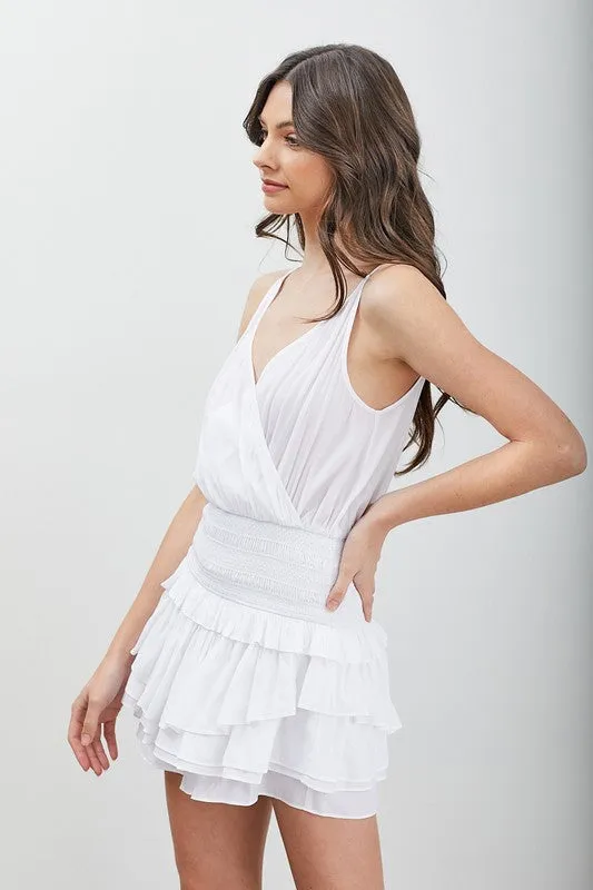 Do   Be Collection Junior Wrap Smocked Waist Ruffle Dress