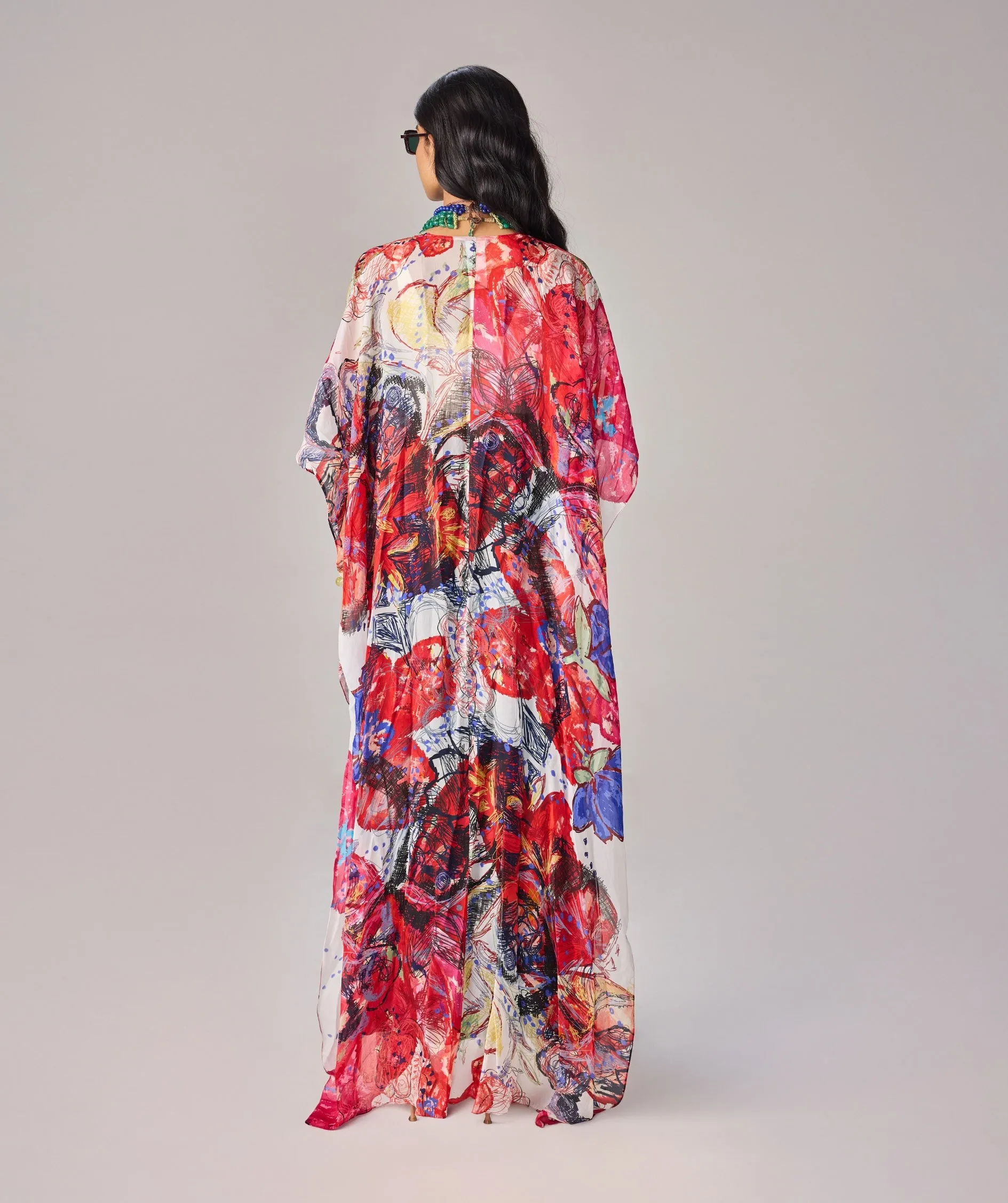 Dolly multicolor cape, bustier and skirt