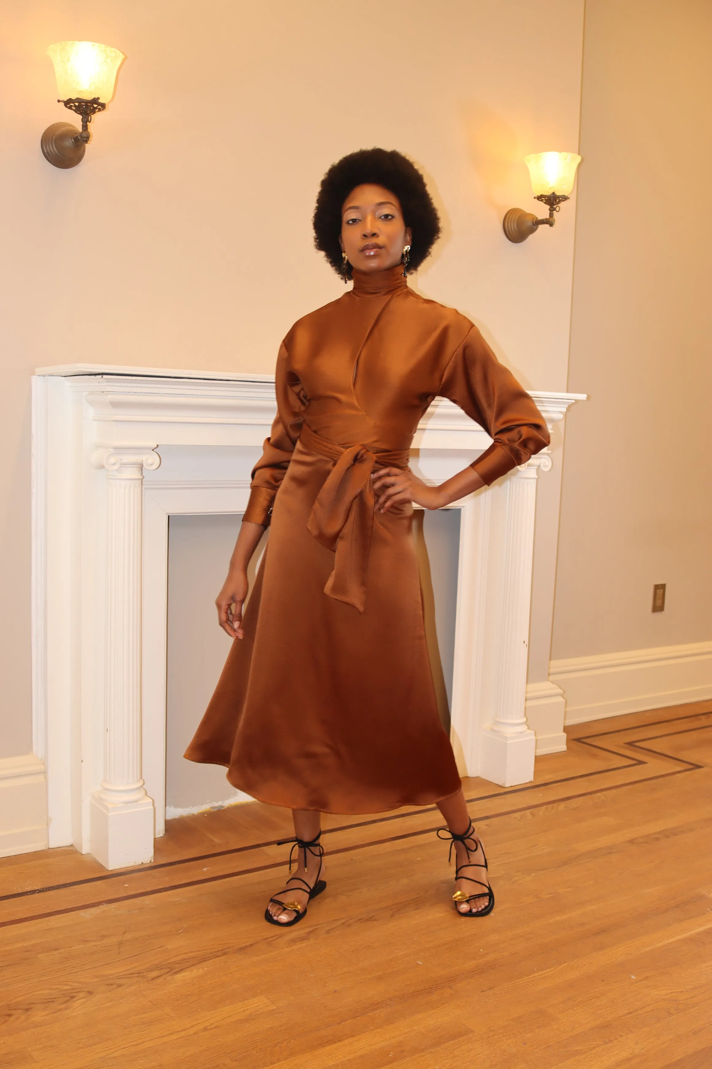 Dolman Sleeve Joi Dress - Med. Coffee