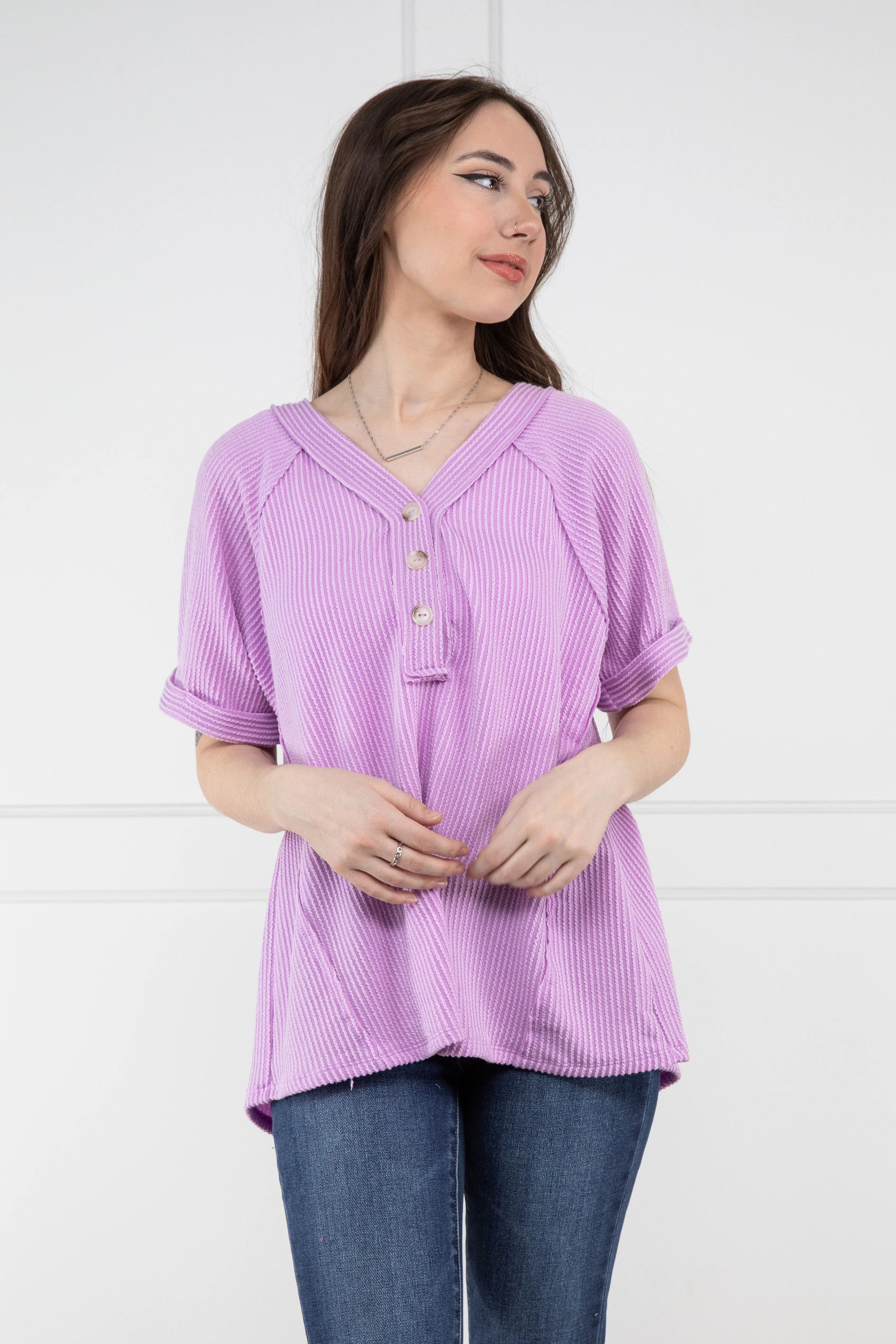 Don't Call Me Babydoll Women's Pleated Flowy Short Sleeve Top *Final Sale*