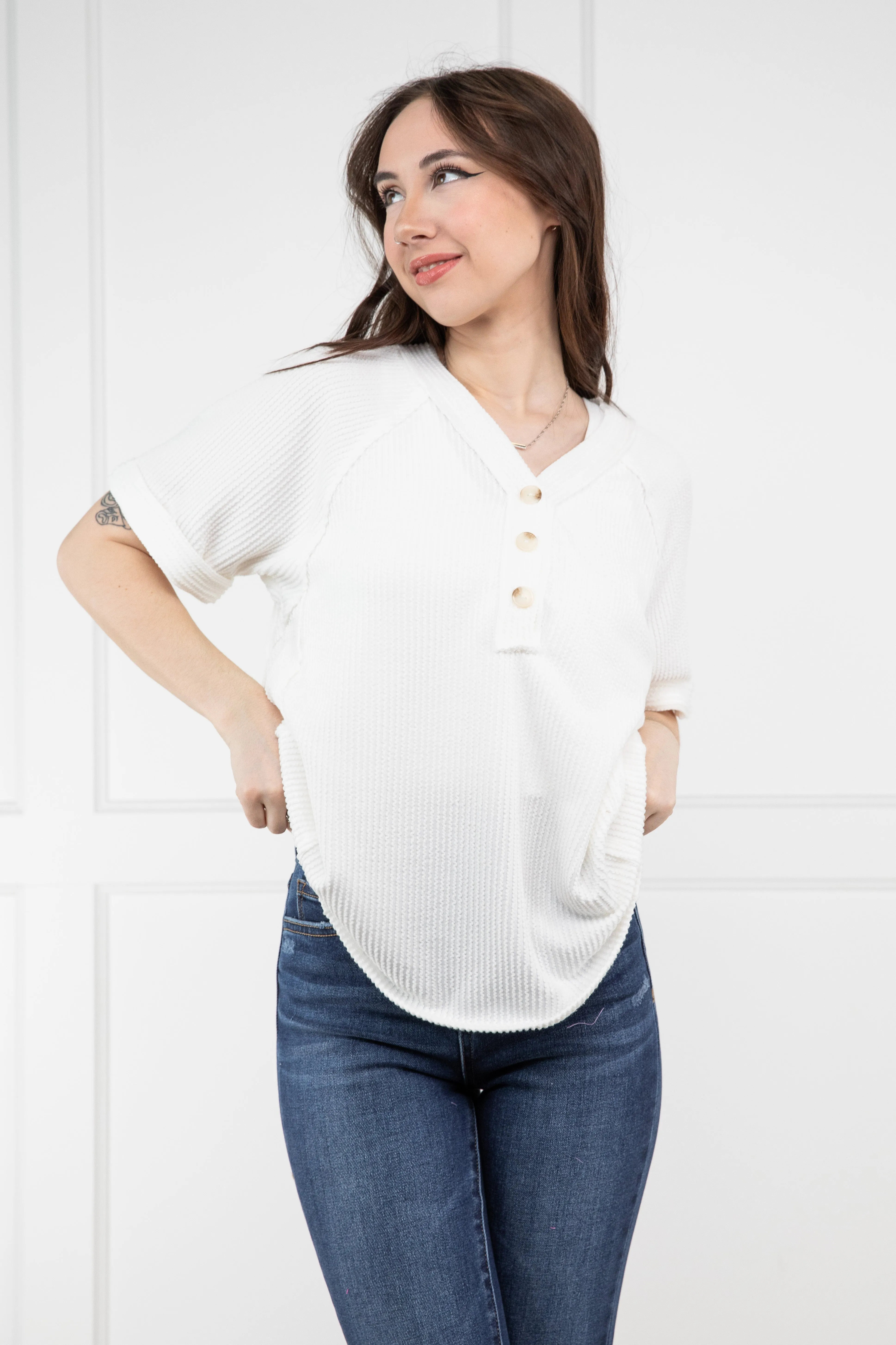 Don't Call Me Babydoll Women's Pleated Flowy Short Sleeve Top *Final Sale*