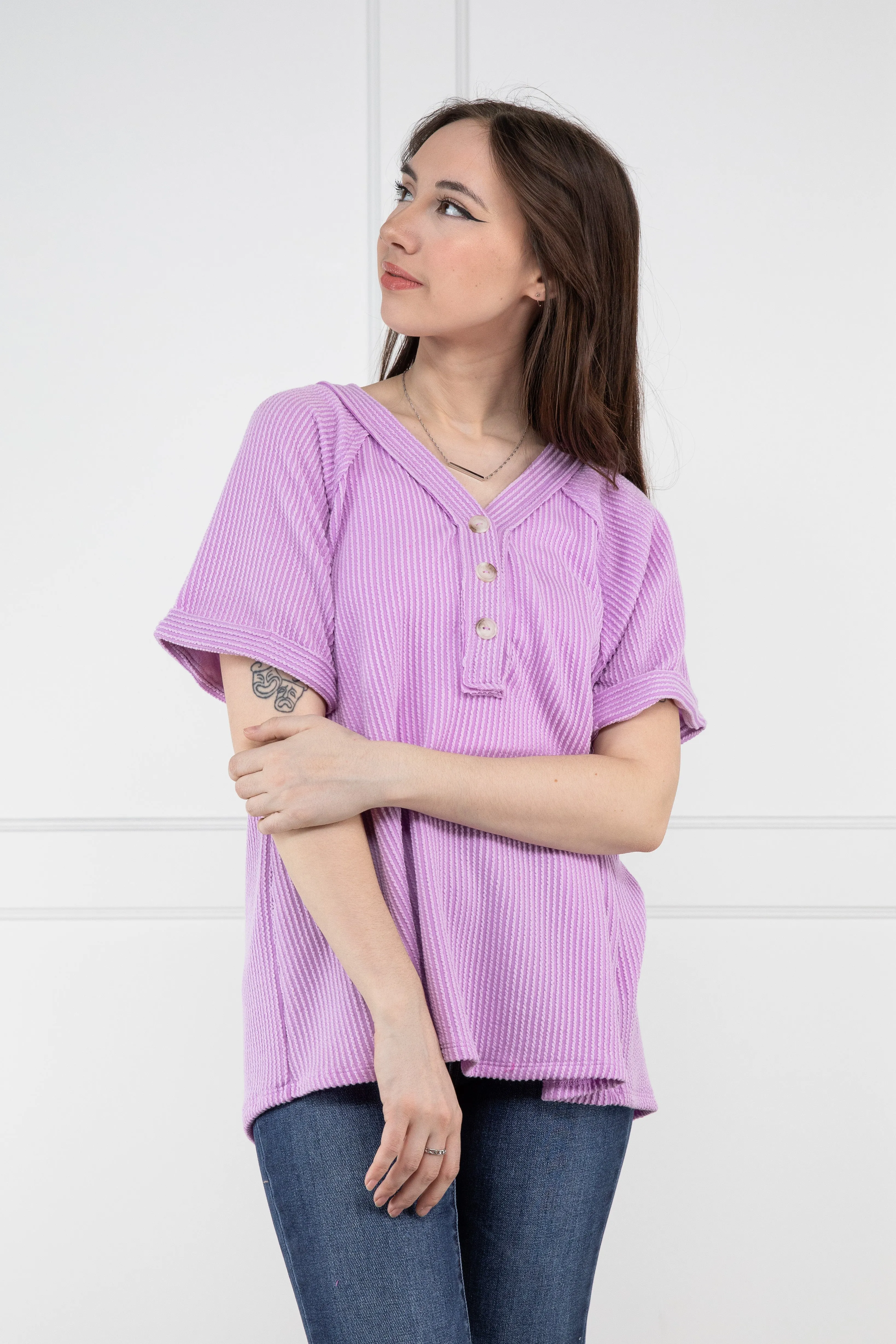 Don't Call Me Babydoll Women's Pleated Flowy Short Sleeve Top *Final Sale*