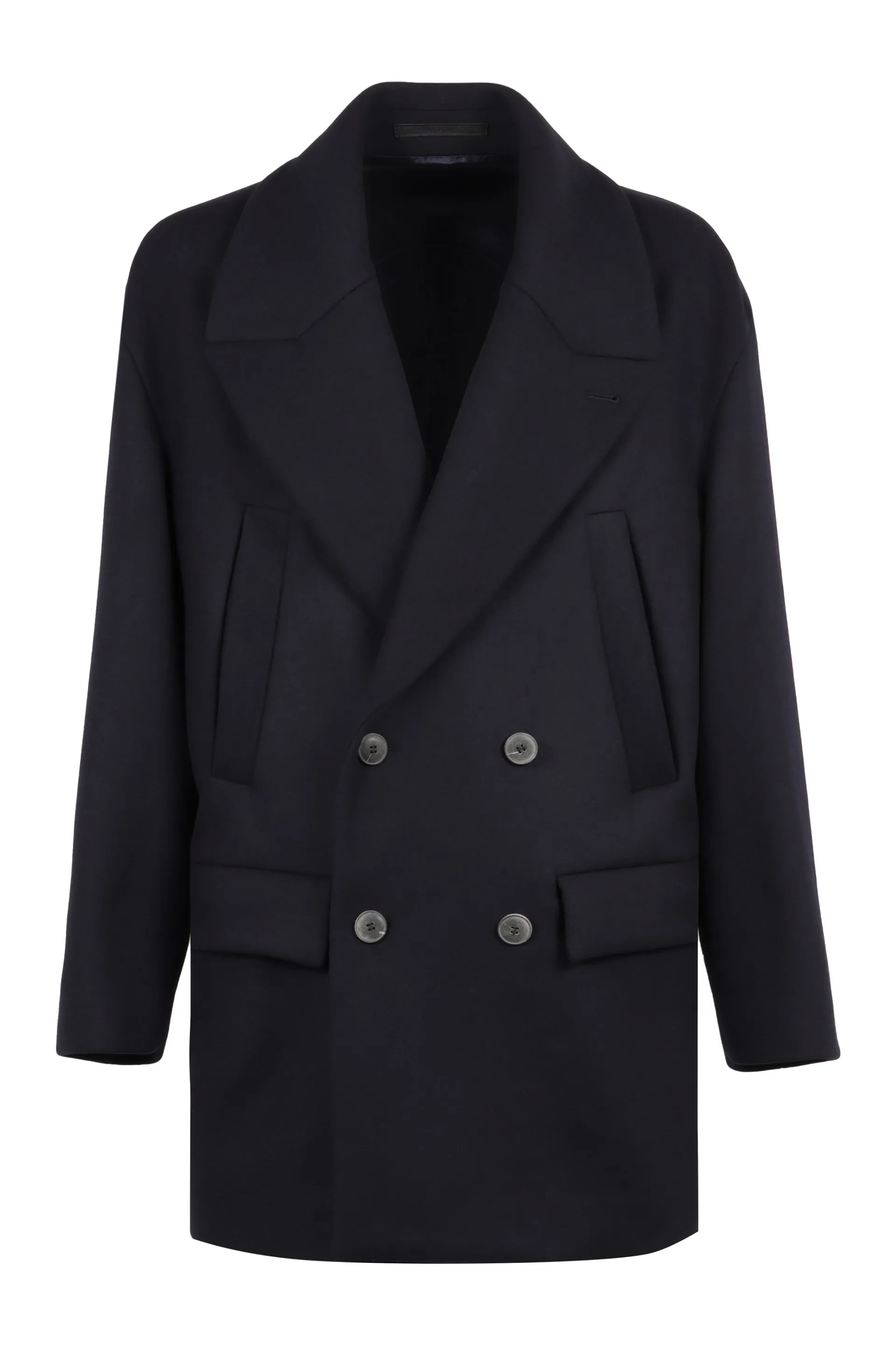 Double-breasted peacoat