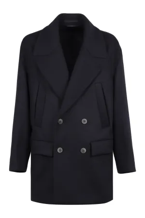 Double-breasted peacoat