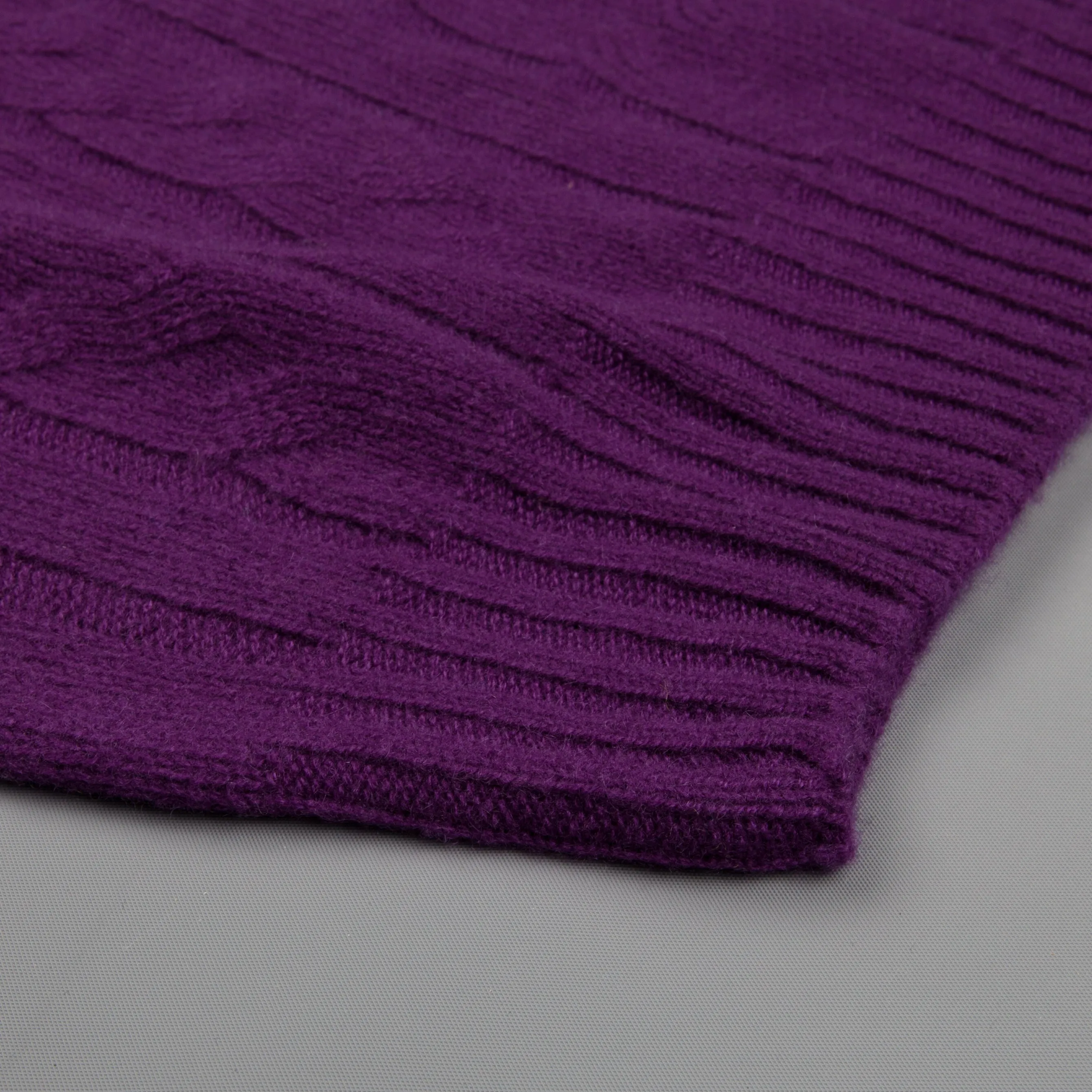 Drumohr Cashmere Treccia Crew Neck Dark Violet