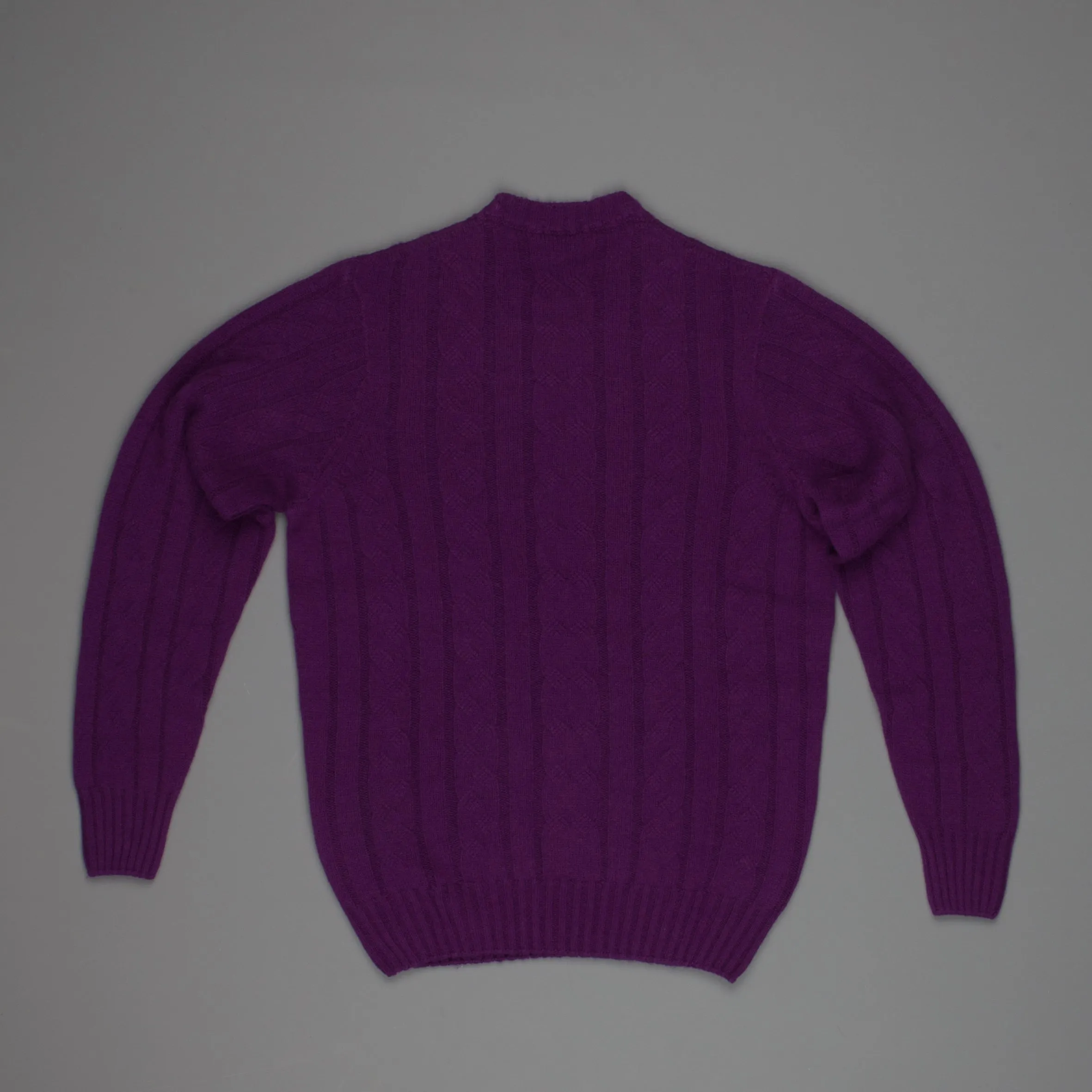 Drumohr Cashmere Treccia Crew Neck Dark Violet