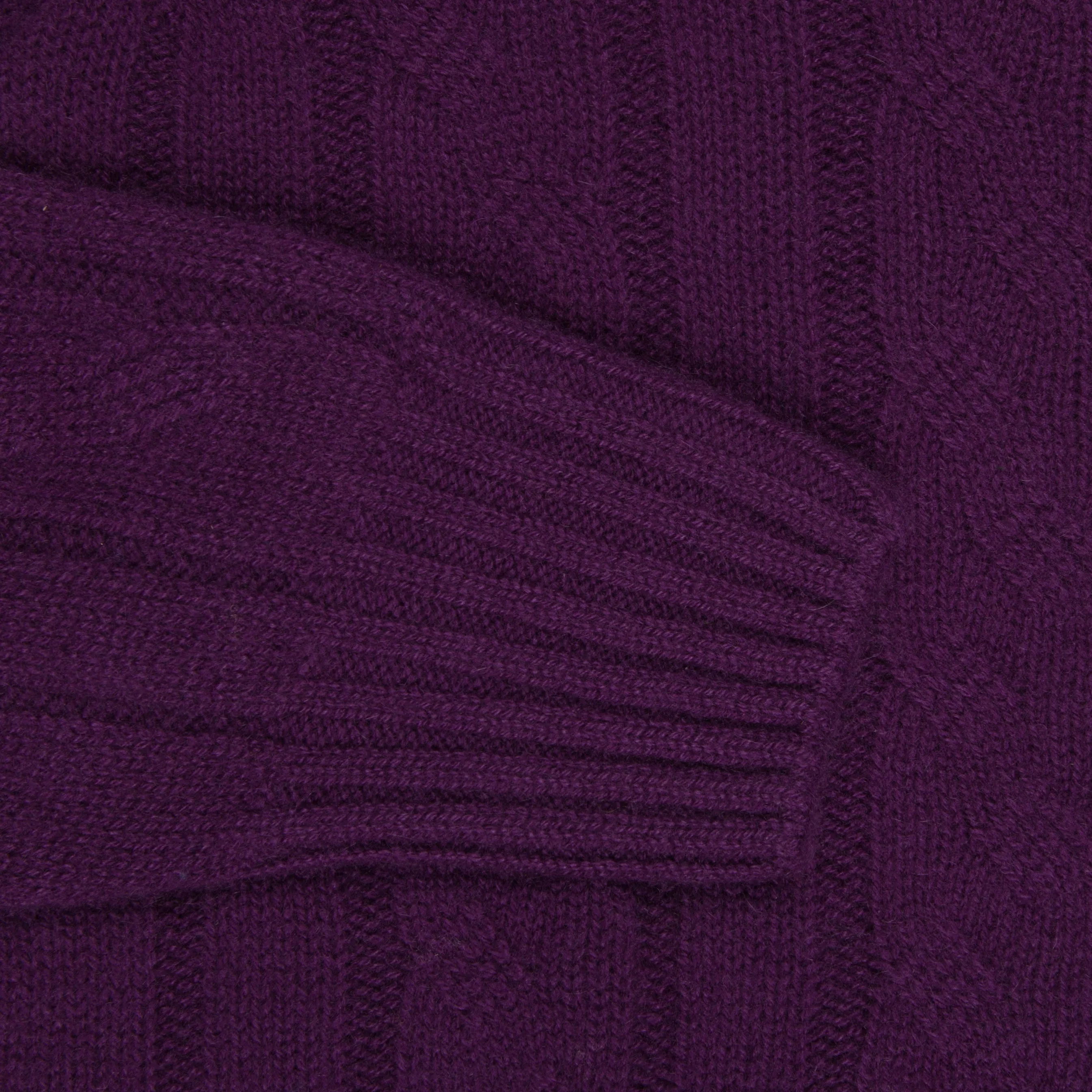 Drumohr Cashmere Treccia Crew Neck Dark Violet